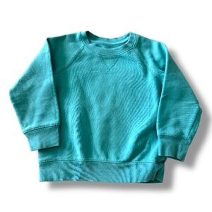 Primary Kids Teal Sweatshirt Size 4–5 Cotton Blend Crewneck